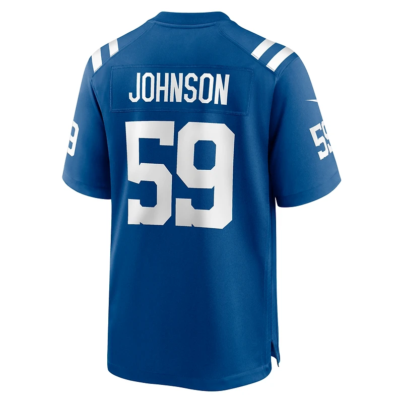 Maillot de match Nike Buddy Johnson Royal Indianapolis Colts pour homme