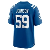Maillot de match Nike Buddy Johnson Royal Indianapolis Colts pour homme