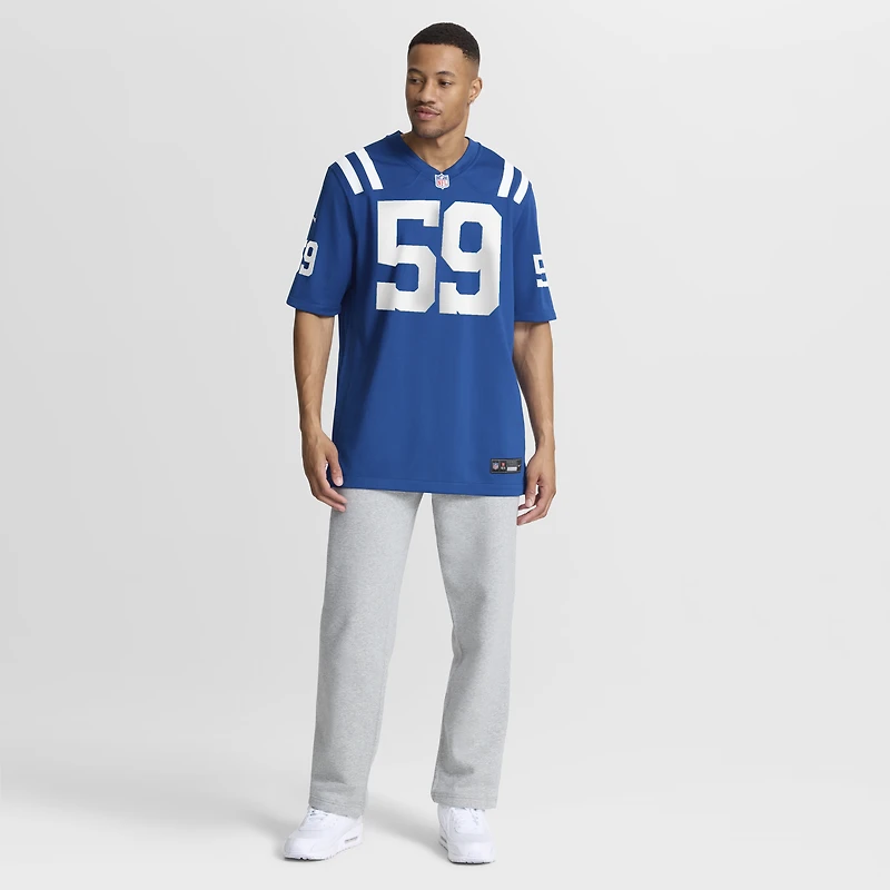 Maillot de match Nike Buddy Johnson Royal Indianapolis Colts pour homme