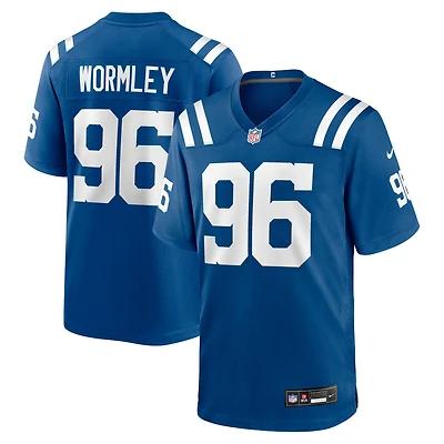 Maillot de match Nike Chris Wormley Royal Indianapolis Colts pour homme
