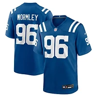 Maillot de match Nike Chris Wormley Royal Indianapolis Colts pour homme