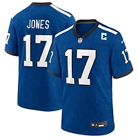 Maillot Nike Daniel Jones Heather Royal pour homme, Indianapolis Colts Alternate 2 Indiana Nights Game