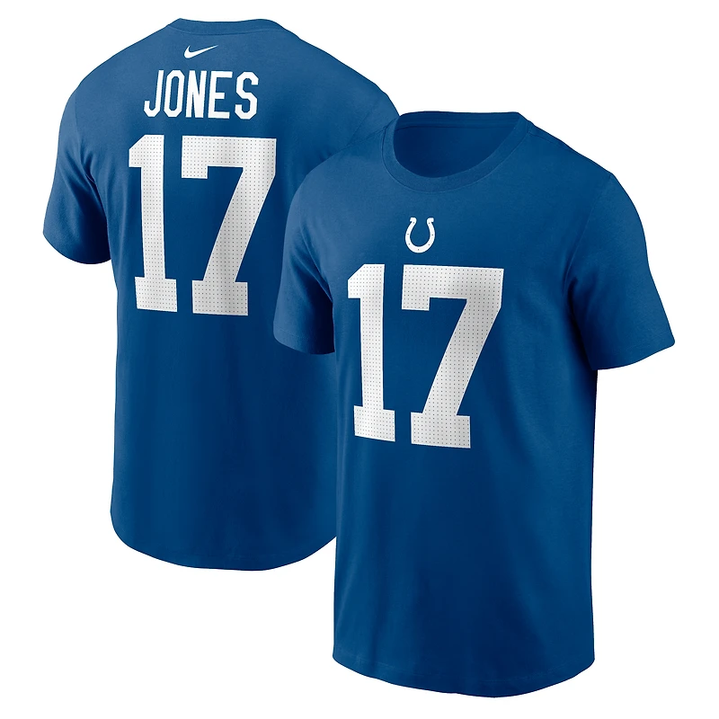 Men's Nike Daniel Jones Royal Indianapolis Colts Name & Number T-Shirt