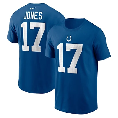 Men's Nike Daniel Jones Royal Indianapolis Colts Name & Number T-Shirt