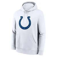 Men's Nike Daniel Jones White Indianapolis Colts Player Name & Number Fleece Hoodie
