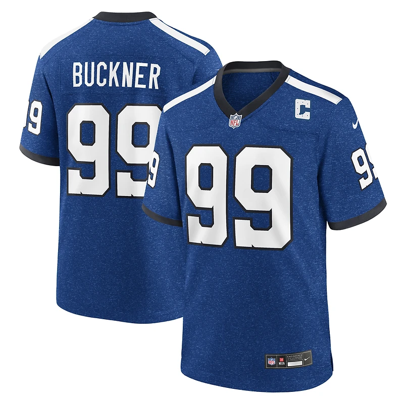 Maillot Nike DeForest Buckner bleu pour homme des Indianapolis Colts, match alternatif