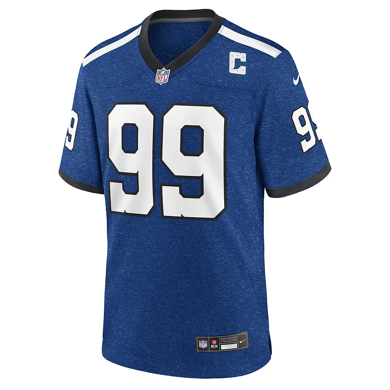 Maillot Nike DeForest Buckner bleu pour homme des Indianapolis Colts, match alternatif