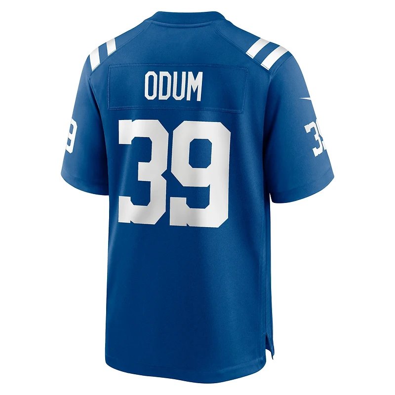Maillot de match Nike George Odum Royal Indianapolis Colts pour homme