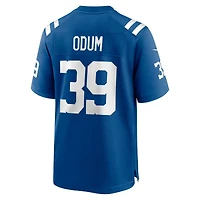 Maillot de match Nike George Odum Royal Indianapolis Colts pour homme