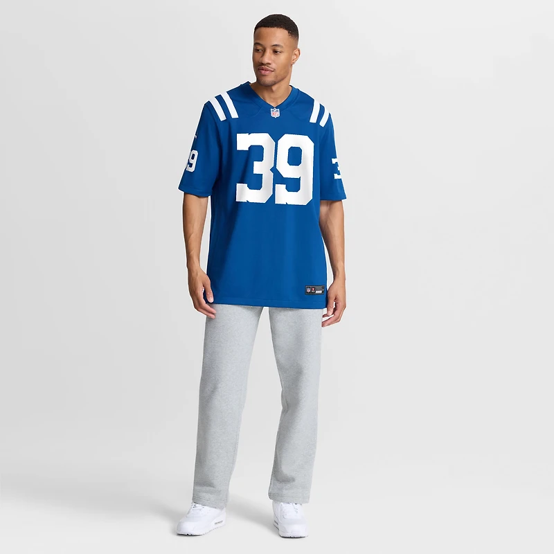 Men's Nike George Odum Royal Indianapolis Colts Team Game Jersey