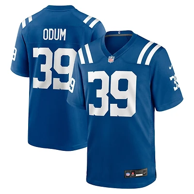 Maillot de match Nike George Odum Royal Indianapolis Colts pour homme