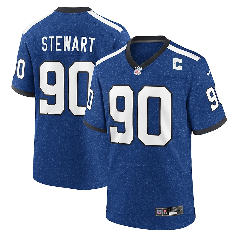 Maillot Nike Grover Stewart bleu pour homme des Indianapolis Colts, match alternatif