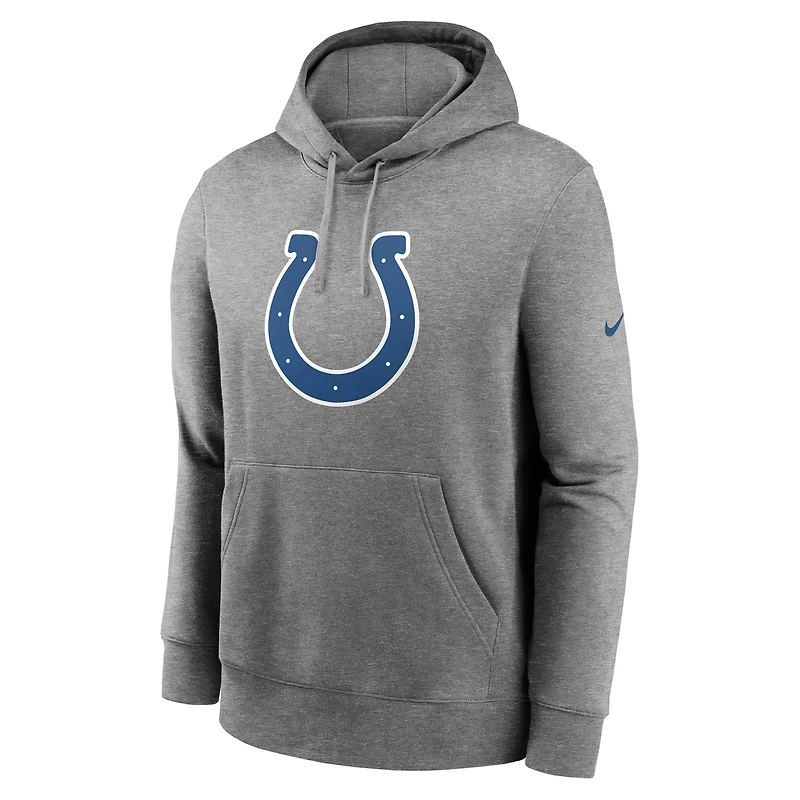 Sweat à capuche Nike gris chiné Indianapolis Colts Primetime Club Logo pour homme