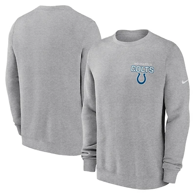 Sweat-shirt en molleton Nike Primetime Club des Indianapolis Colts gris chiné pour homme