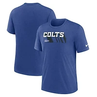 T-shirt Nike Tri-Blend pour homme, couleur chiné royal, Indianapolis Colts