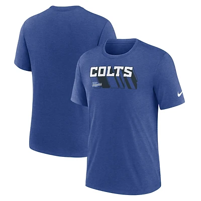T-shirt Nike Tri-Blend pour homme, couleur chiné royal, Indianapolis Colts