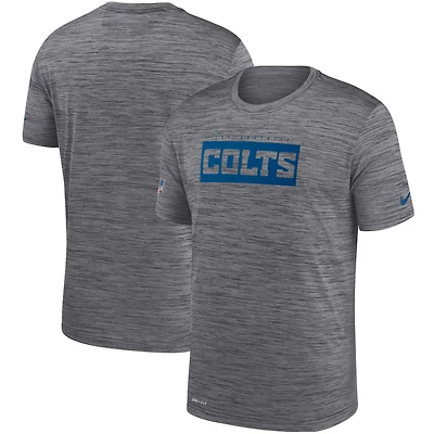 Men's Nike Heathered Gray Indianapolis Colts Legend Velocity Training Wordmark Performance - T-Shirt