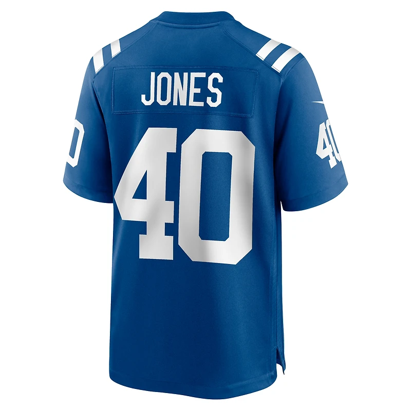 Maillot de match l'équipe Nike Jaylon Jones Royal Indianapolis Colts pour homme