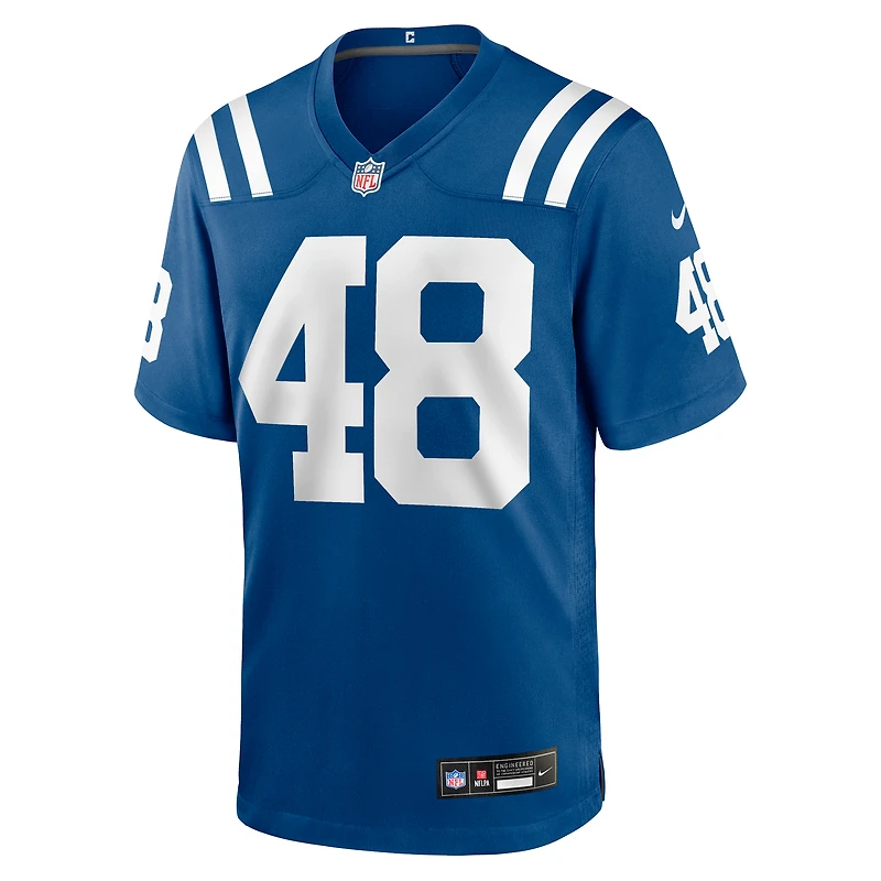 Men's Nike Joe Bachie  Royal Indianapolis Colts Team Game Jersey