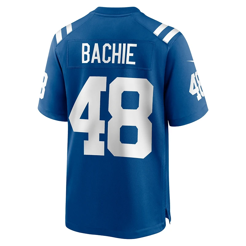Men's Nike Joe Bachie  Royal Indianapolis Colts Team Game Jersey