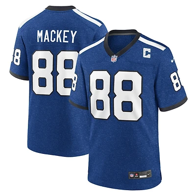 Maillot Nike John Mackey bleu pour homme, joueur retraité des Indianapolis Colts, match alternatif