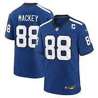 Maillot Nike John Mackey bleu pour homme, joueur retraité des Indianapolis Colts, match alternatif