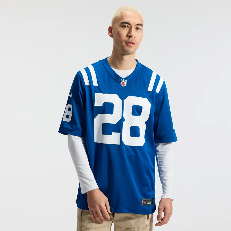 Maillot de match joueur des Indianapolis Colts Nike Jonathan Taylor Royal pour homme