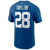 T-shirt avec nom et numéro de joueur Nike Jonathan Taylor Royal Indianapolis Colts pour homme