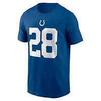 T-shirt avec nom et numéro de joueur Nike Jonathan Taylor Royal Indianapolis Colts pour homme