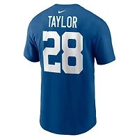 T-shirt avec nom et numéro de joueur Nike Jonathan Taylor Royal Indianapolis Colts pour homme