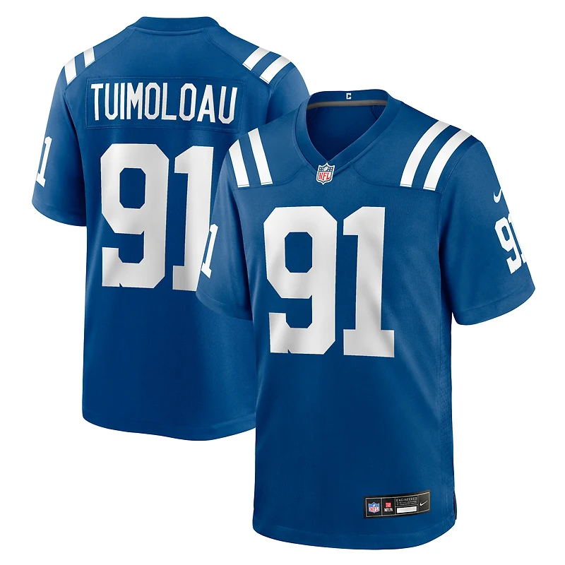 Men's Nike JT Tuimoloau  Royal Indianapolis Colts Team Game Jersey