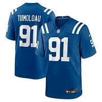 Maillot Nike JT Tuimoloau Royal pour homme, équipe des Indianapolis Colts