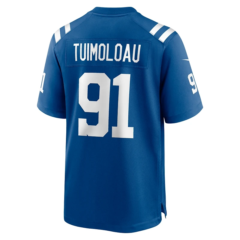 Men's Nike JT Tuimoloau Royal Indianapolis Colts Team Game Jersey