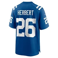 Maillot Nike Khalil Herbert Royal pour homme des Indianapolis Colts