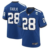 Maillot Nike Marshall Faulk bleu pour homme, joueur retraité des Indianapolis Colts, match alternatif