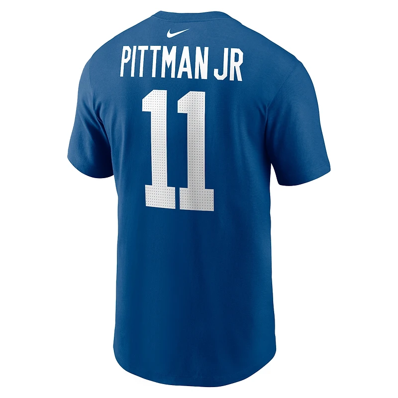 T-shirt Nike Michael Pittman Jr. Royal Indianapolis Colts avec nom et numéro de joueur pour homme