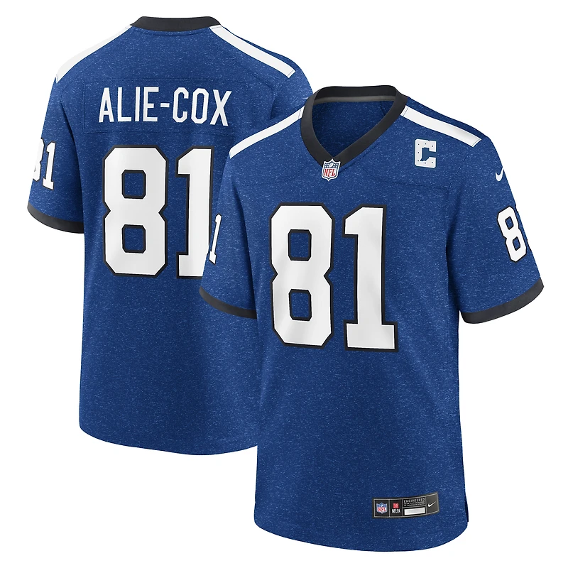 Men's Nike Mo Alie Cox Blue Indianapolis Colts Alternate Game Jersey