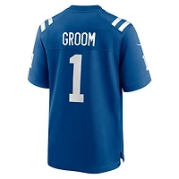 Maillot de match Nike numéro 1 Groom Royal Indianapolis Colts pour homme