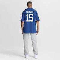 Men's Nike Riley Leonard  Royal Indianapolis Colts Team Game Jersey