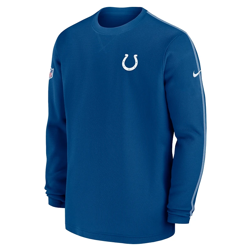 Haut à manches longues Nike Royal Indianapolis Colts 2024 Sideline Coaches pour homme