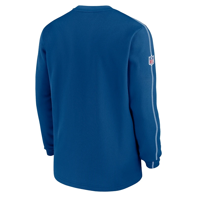 Haut à manches longues Nike Royal Indianapolis Colts 2024 Sideline Coaches pour homme