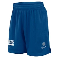 Men's Nike Royal Indianapolis Colts 2024 Sideline Performance Mesh Shorts
