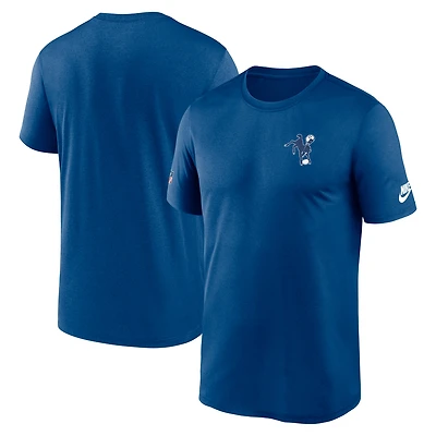 T-shirt Nike Dri-FIT pour homme, modèle Alt Legend, logo petit format, bleu royal des Colts d'Indianapolis