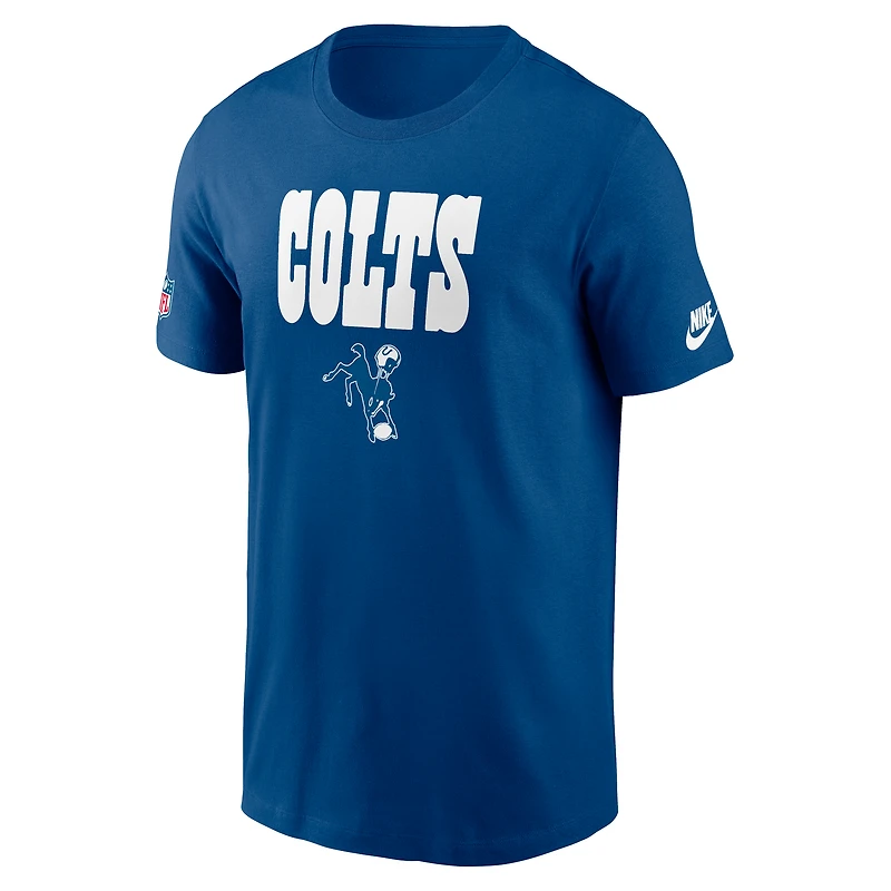 T-shirt Nike Royal Indianapolis Colts Alt Pack Performance Onside Conversion pour homme