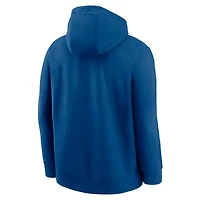 Men's Nike Royal Indianapolis Colts Busted Play Club Fleece Pullover Hoodie