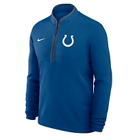 Pull Nike Royal Indianapolis Colts léger Victory Dri-FIT à demi-zip pour homme