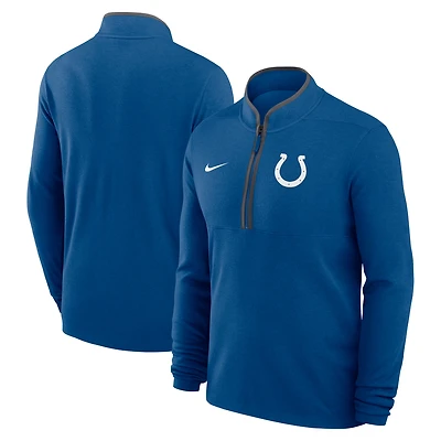 Pull Nike Royal Indianapolis Colts léger Victory Dri-FIT à demi-zip pour homme
