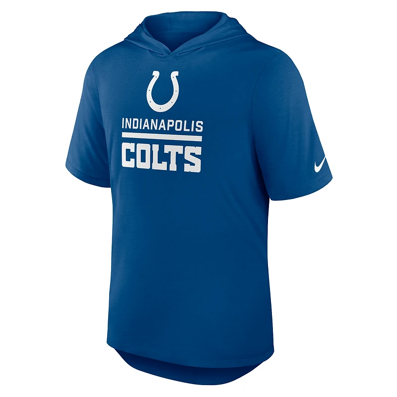 Men's Nike Royal Indianapolis Colts Lockup Tri-Blend Hoodie T-Shirt