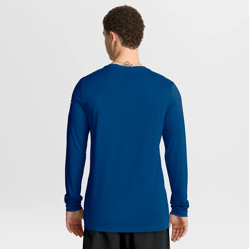 T-shirt Nike Royal Indianapolis Colts Primetime Legend Icon Performance à manches longues pour homme
