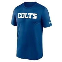T-shirt Nike Dri-FIT pour homme, modèle Primetime Legend des Colts de l'Indianapolis, couleur bleu royal.
